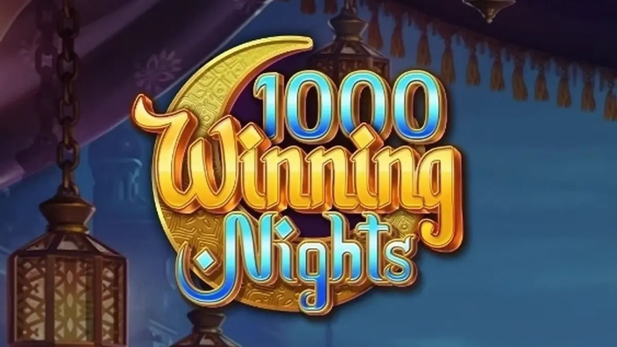 Tampilan visual permainan slot 1000 Winning Nights dengan latar belakang malam yang magis
